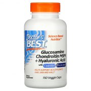 Заказать Doctor's Best Glucosamine Chondroitin MSM + Hyaluronic Acid 150 вег капс